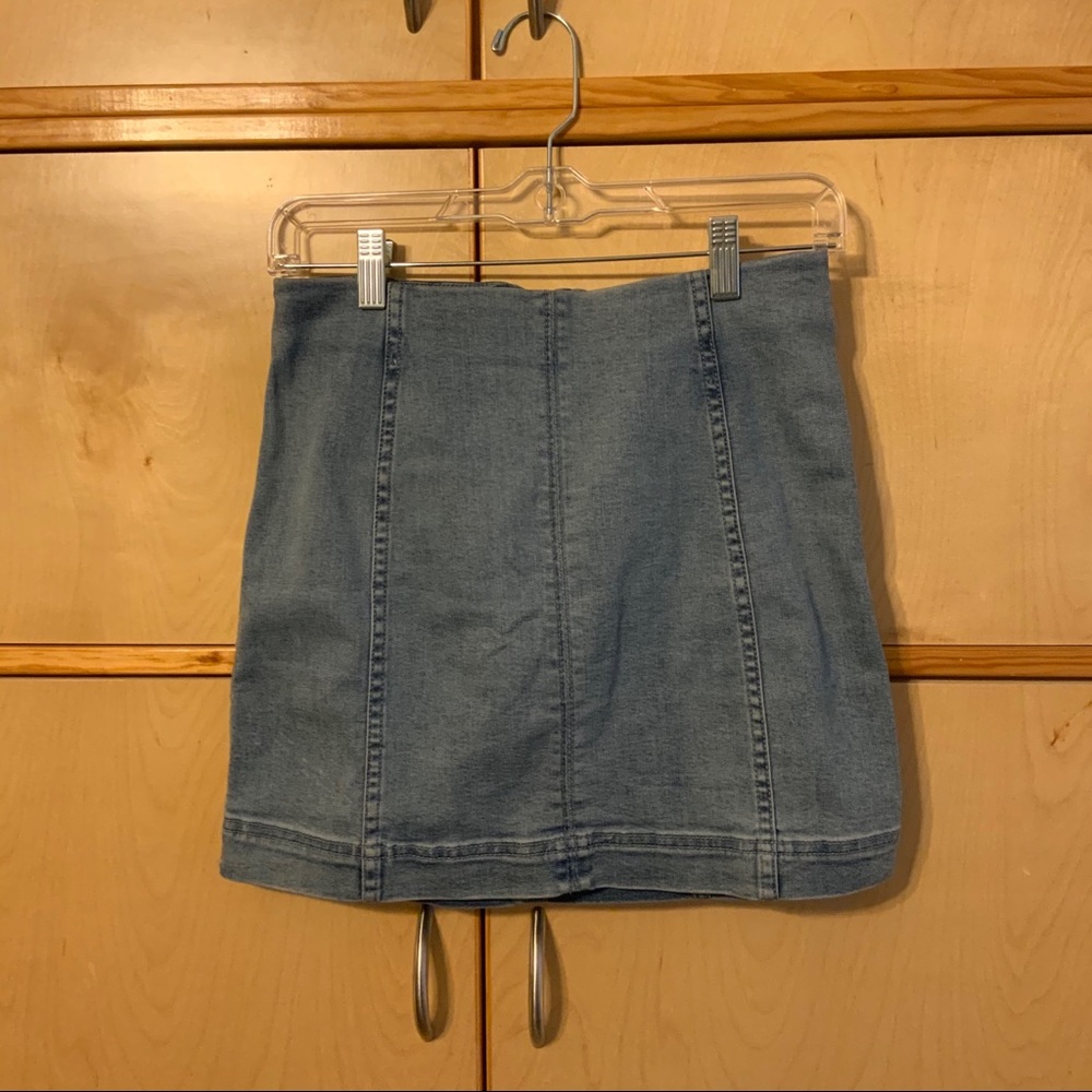 Denim mini skirt